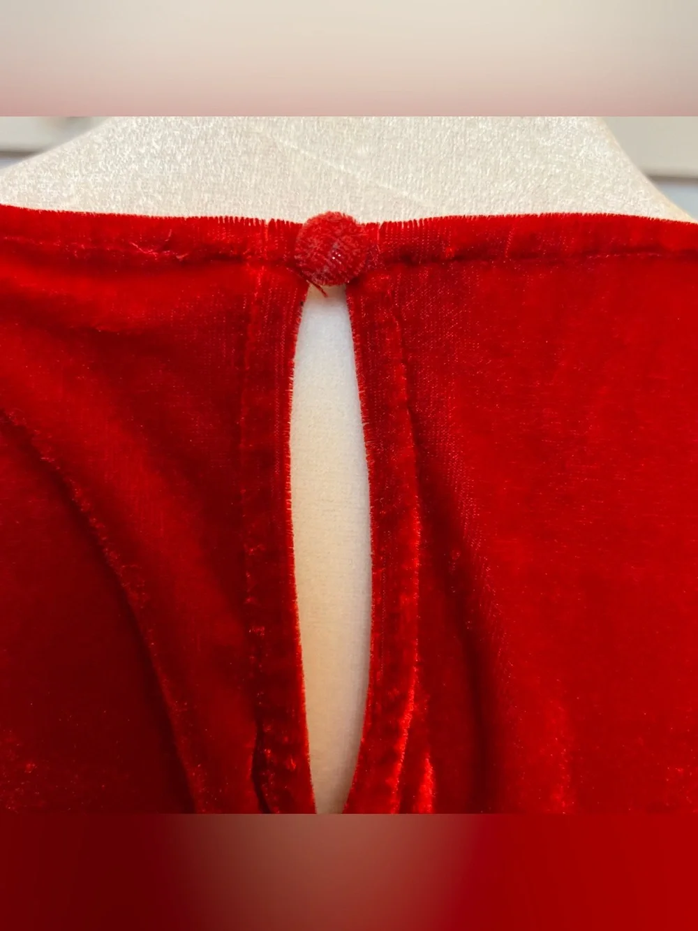Umgee USA Womens 1XL Red Velvet Embroidered Bell 3/4 Sleeve Empire Mini Dress 1X